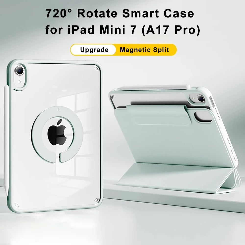 Capa magnética para ipad mini a17 pro, capa para ipad mini 7 8.3 polegadas tablet mini 6 inteligente dobrável capa folio