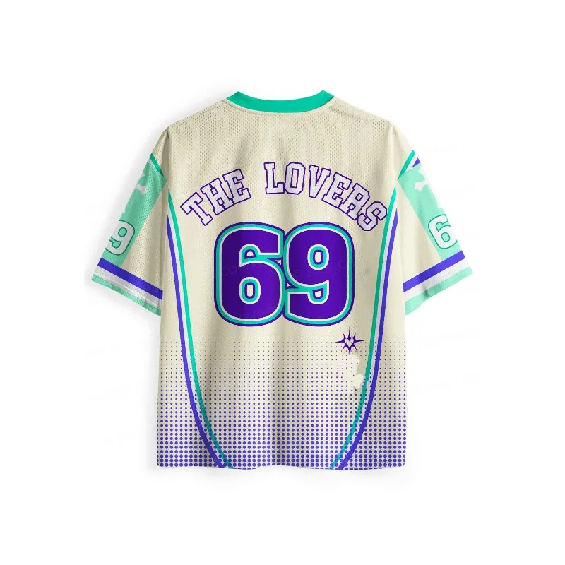 2026 _ New Style _ Fashion _ Subculture _ Fun Jerseys _ Y2K Millennium Girls _ Campus Style _ Sports Style Mesh Fabric