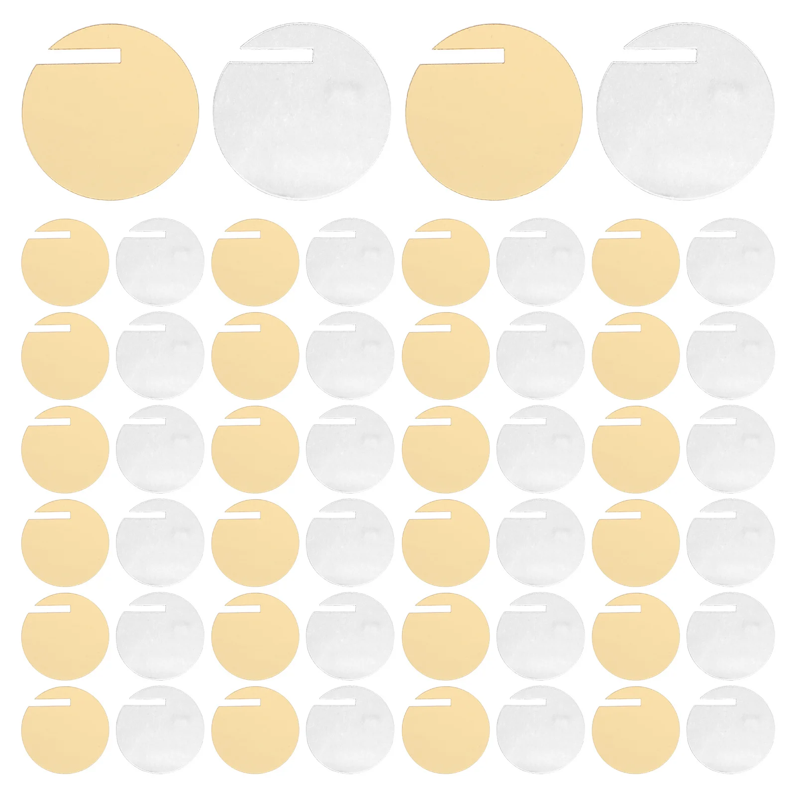 

60Pcs Acrylic Circle Drink Tags Clear Round Glass Rim Clips for Party Drink Markers Wedding Shower Event