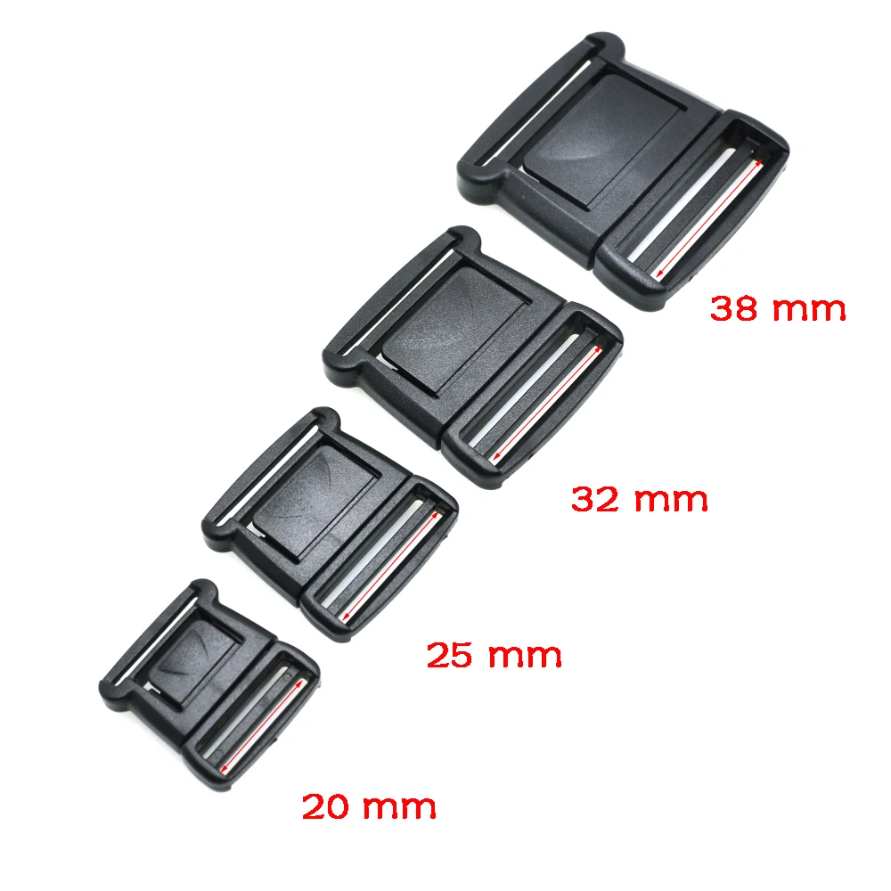 20PCS Plastic Center Release Buckles Quick One-Hand Release Buckle for Backpack Straps Webbing 20-38mm