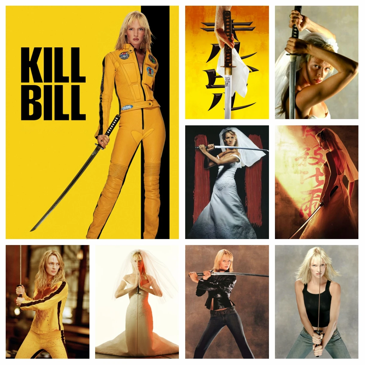 Quentin Tarantino Movie Kill Bill Diamond Embroidery Painting Film Acrtess Uma Thurman Picture Cross Stitch Mosaic Bedroom Decor