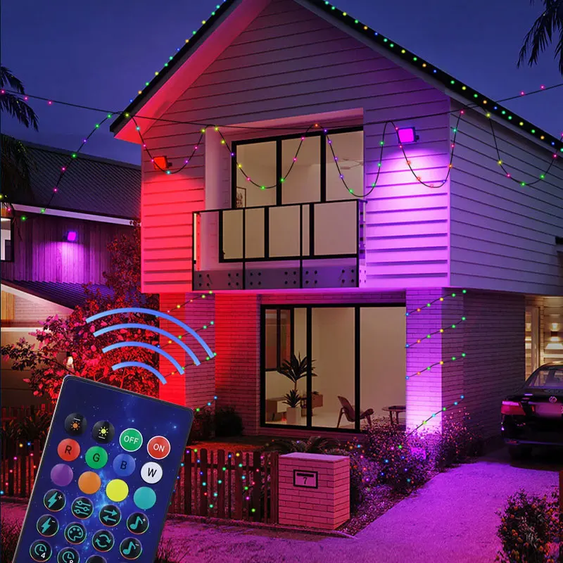 USB Fairy Lights Bluetooth LED String Fairy Lights Dreamcolor RGBIC Party Christmas Lights Wedding Decoration Garland