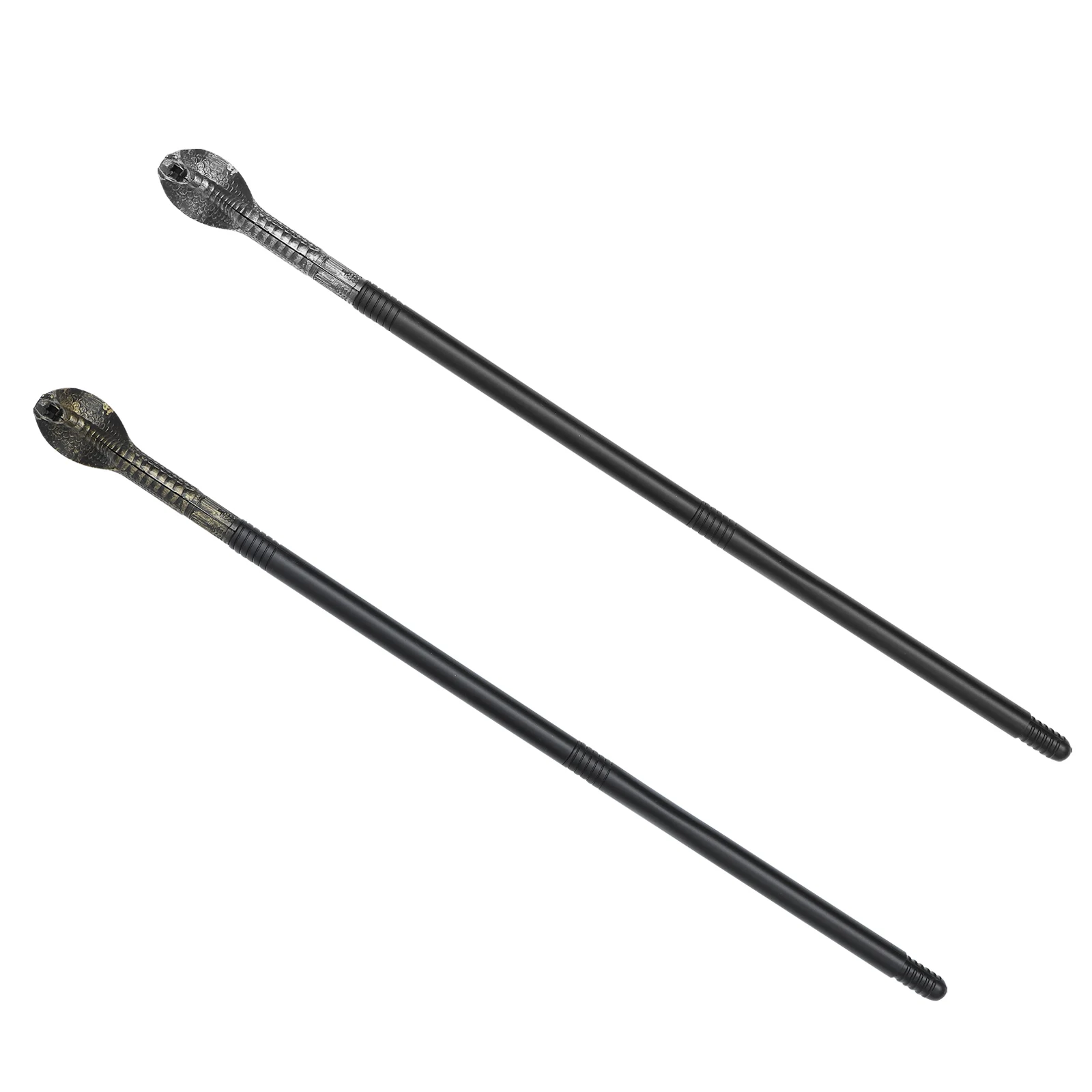 

2Pcs Snake Scepter Elegant Prop Stick Halloween Costume Walking Cane Costume Accessory Three Section Scepter Smooth Surface