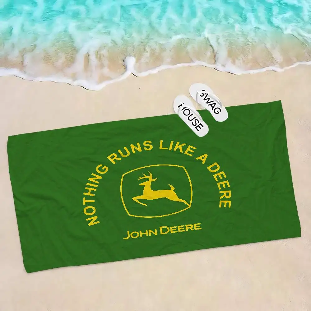 Equipamento agrícola J-John Deere Anime Beach Swimming Towel Toalha absorvente macia para crianças, presentes para viagens, camping, academia