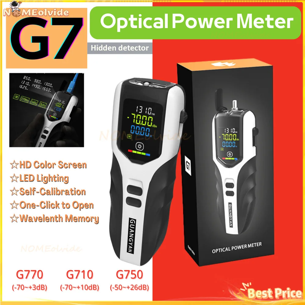 

NEW G7 High precision Rechargeable optical power meter Color LCD Screen fiber optic power meter handheld OPM MultiFuntion OPM