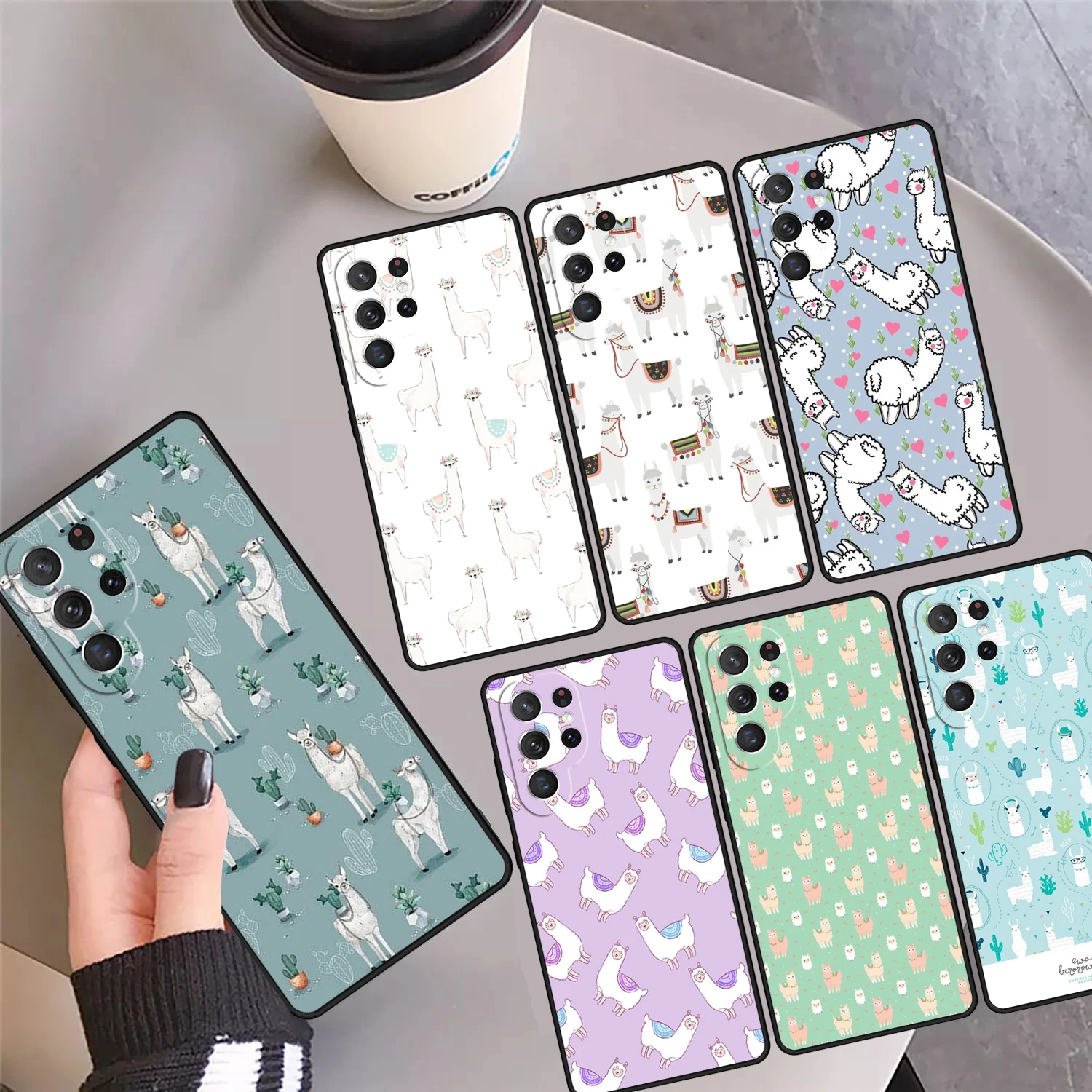 Lama Llama Alpaca Phone Case Cover Coque For Samsung Galaxy S24 Ultra 23 S22 Plus S21 FE S20 S8 S9 S10 Note 10 Pro Note 20