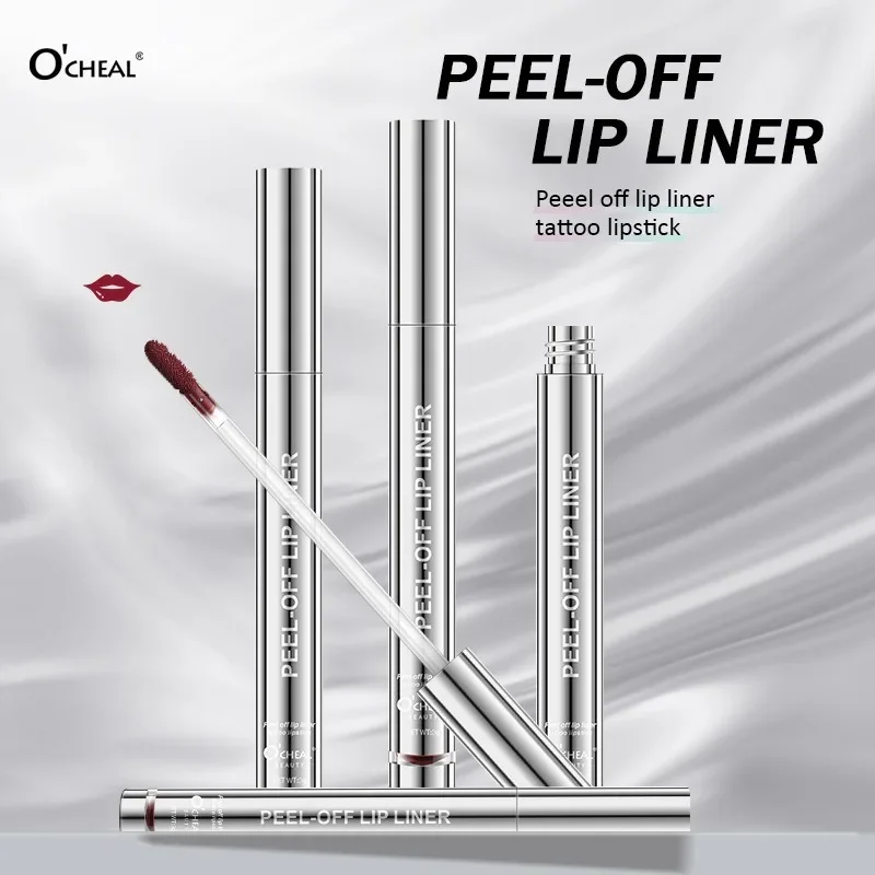 剥がせるリップライナーステインキット - 女性向けの長持ちする防水マットリップティントセット、トレンドカラー、使いやすい