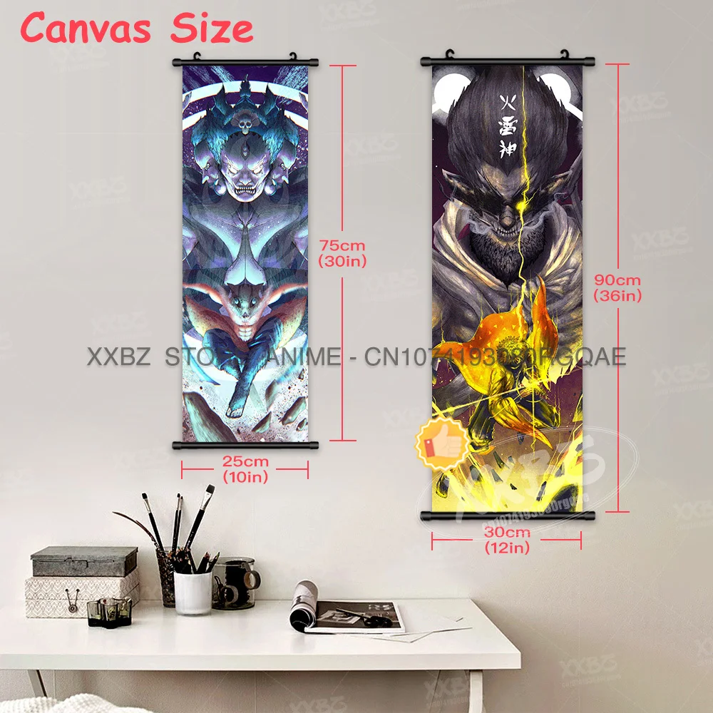 Dämonentöter rollen Bild Anime Kamado Tanjiro hängende Malerei Kamado Nezuko Home Decor Azuma Zenitsu dekorative Poster – Detail 5