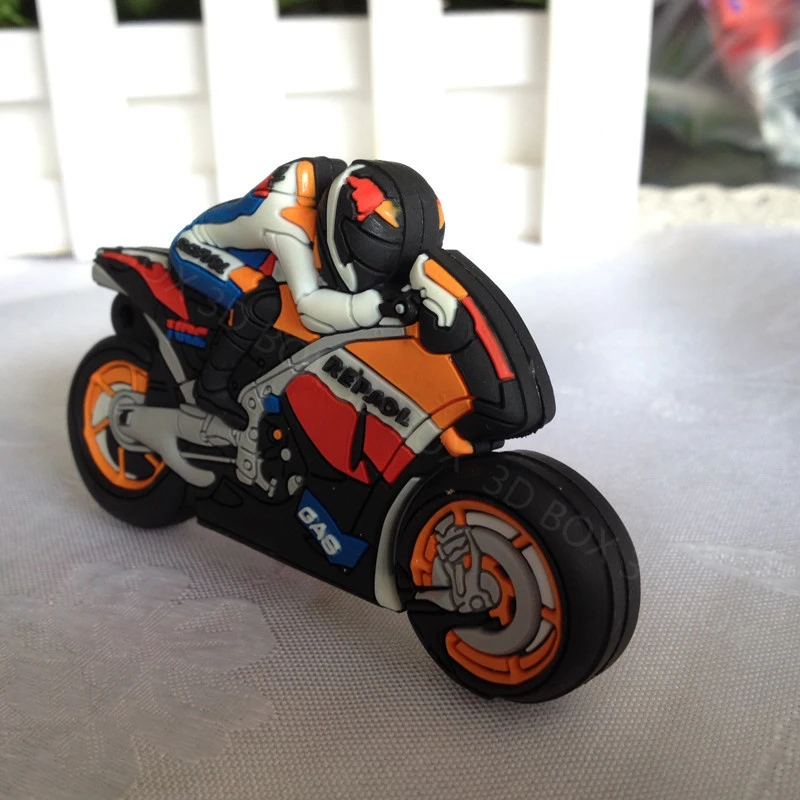 Mini Moto Car Cartoon USB Flash Drive Pen Drive 4GB 8GB 16GB 32GB 64GB U Disk USB 2.0 Pendrive Key Usb Stick Cute Gift for Boy
