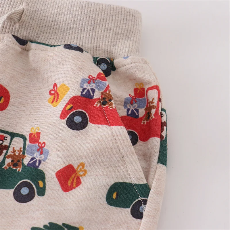 Jumping Meters 2-7T New Arrival Cars Baby Shorts Summer Drawstring Toddler Short Pants Hot Selling Boys Girls Clothing Pants