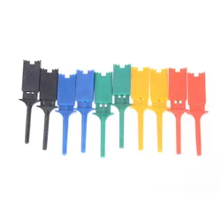 10pcsTest hak SMD IC 6 Colors Clip Grabbers sonda testowa do elektronicznego testowania klip testowy zacisk szczękowy chwytak