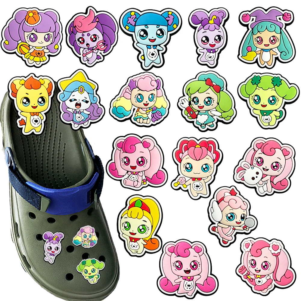 New 17-50Pcs Cute Cartoon Animation Series PVC Shoe Accessories DIY Detachable Waterproof Creativity Fashion Party Gifts