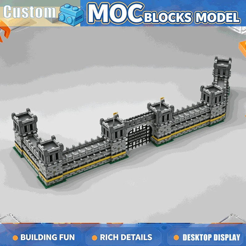 8334PCS Ancient Stone Castle Wall Building Blocks MOC Model Custom DIY Assembly Creative Educational Home Display Festival Gift