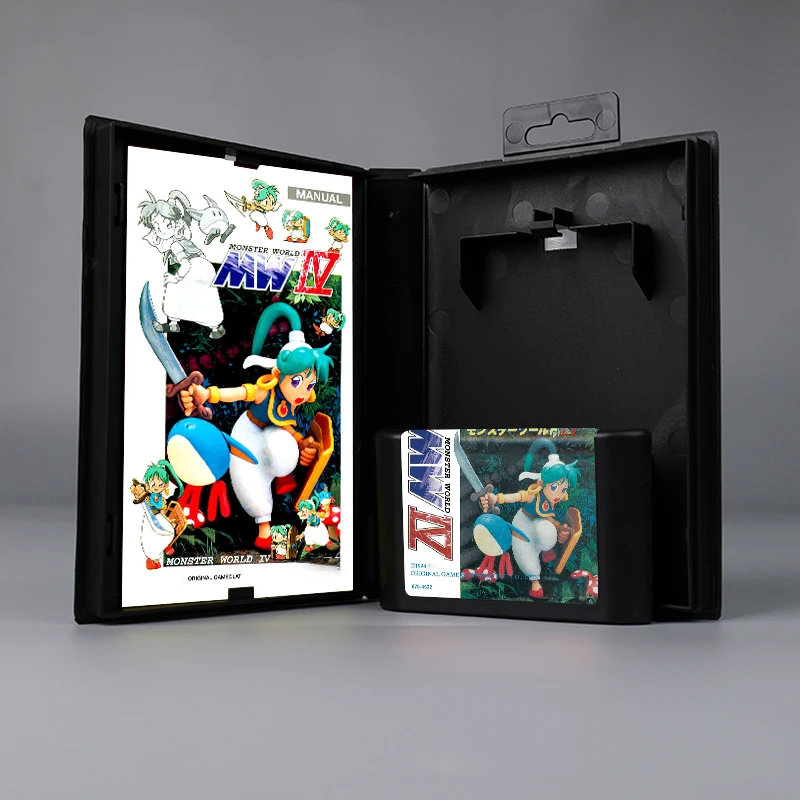 

Monster World MW IV JAP cover 16bit MD game card with box with manual for Sega Genesis Megadrive console