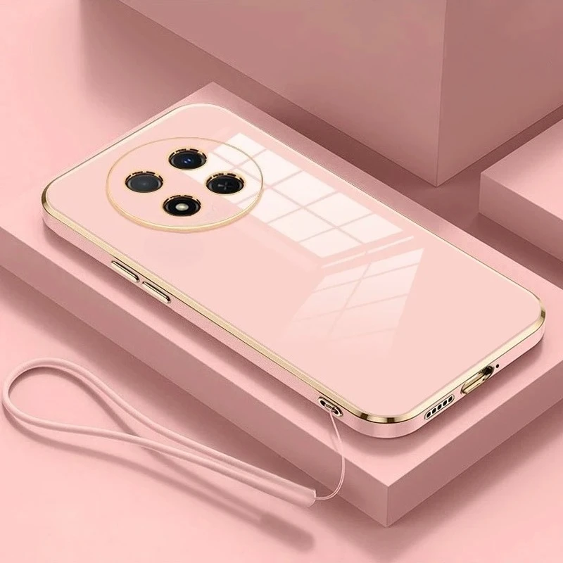 매직7라이트 고급 도금 랜야드 실리콘 케이스 (화웨이 아너 매직 7 6 5 매직7 라이트 프로 X9c X9b X9a 아너x9c 소프트 커버)