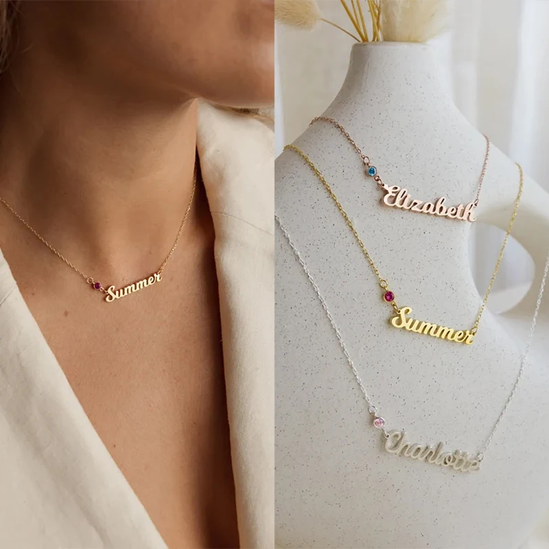 

Fashion Personalized Initial Necklace Gold Color Custom Two Letter Name Choker Necklace for Women Double Chain Pendant Jewelry