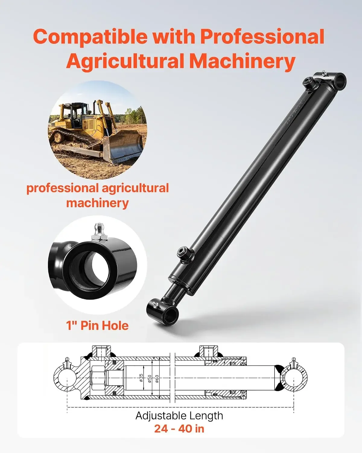 Double Acting Hydraulic Cylinder, 2