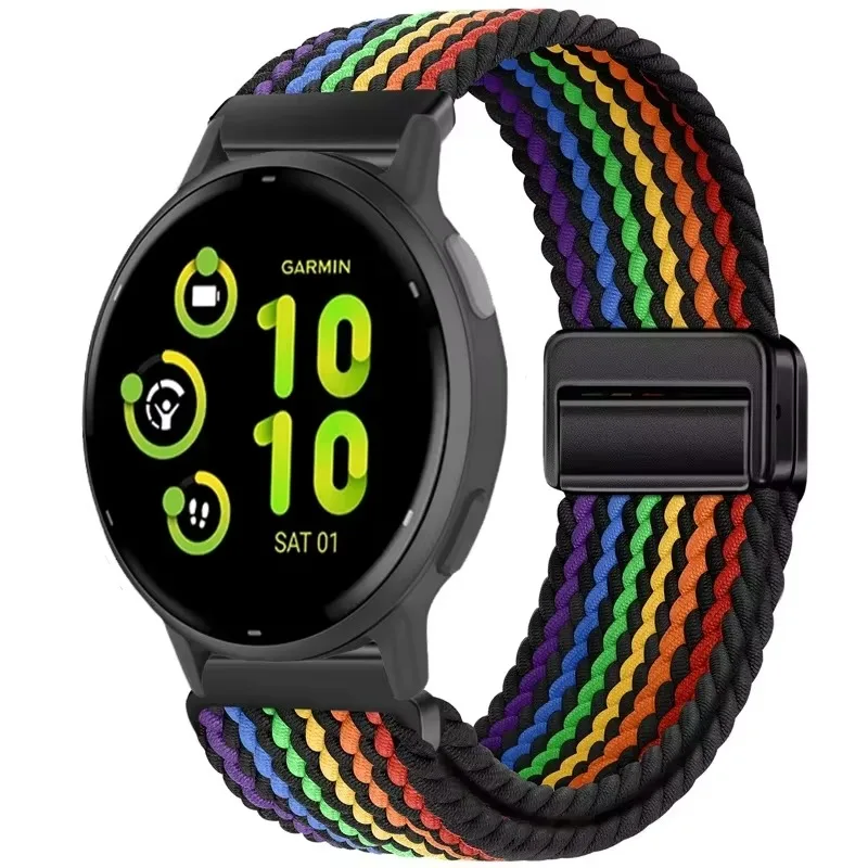 Нейлоновый ремешок для спортивного браслета Garmin Venu 3 2/Vivomove Trend/Vivoactive 5 6, 20 мм 22 мм Garmin Forerunner 965 265 55 955 Band