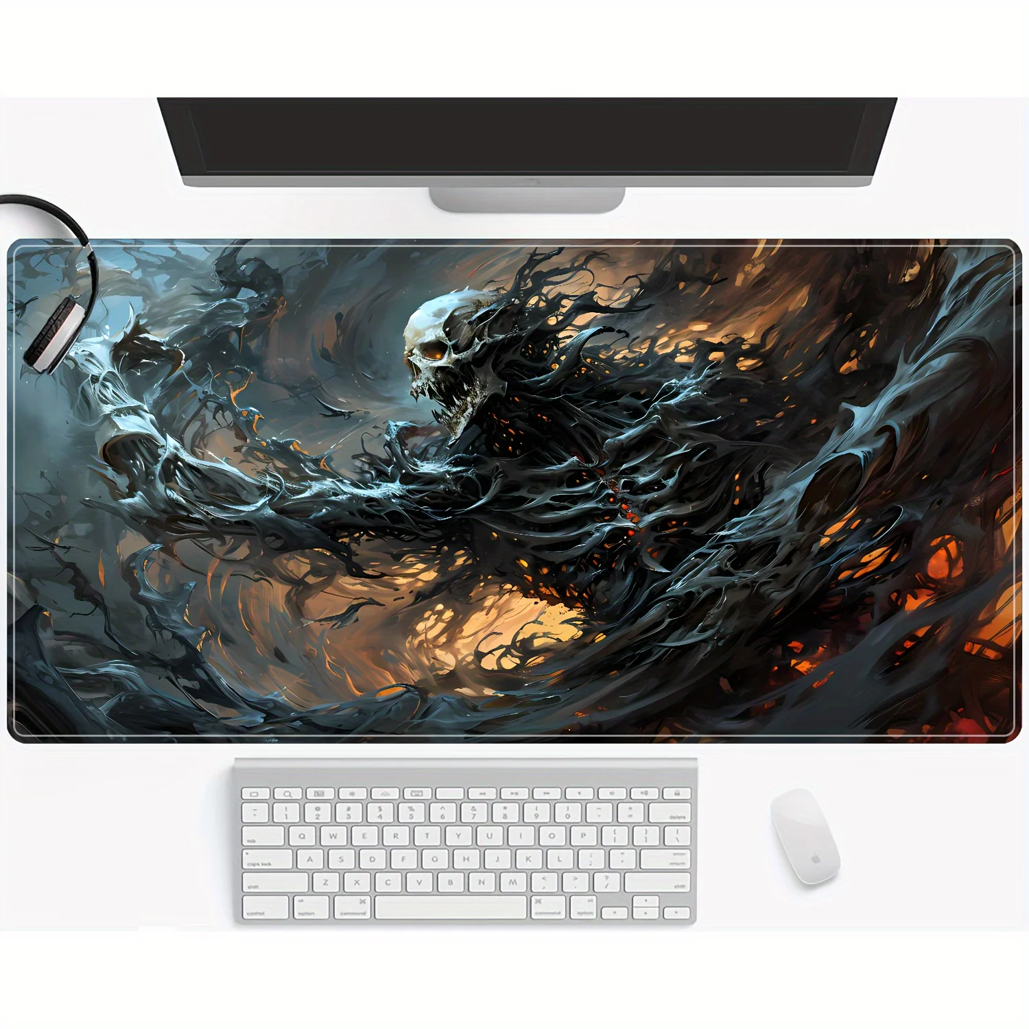 

Chaos Skeleton Mouse Pad Large Size Rubber Base Anti-slip PC Desk Accessories Mousepad for Offices&Gamer Keyboard Mats Decor Mat