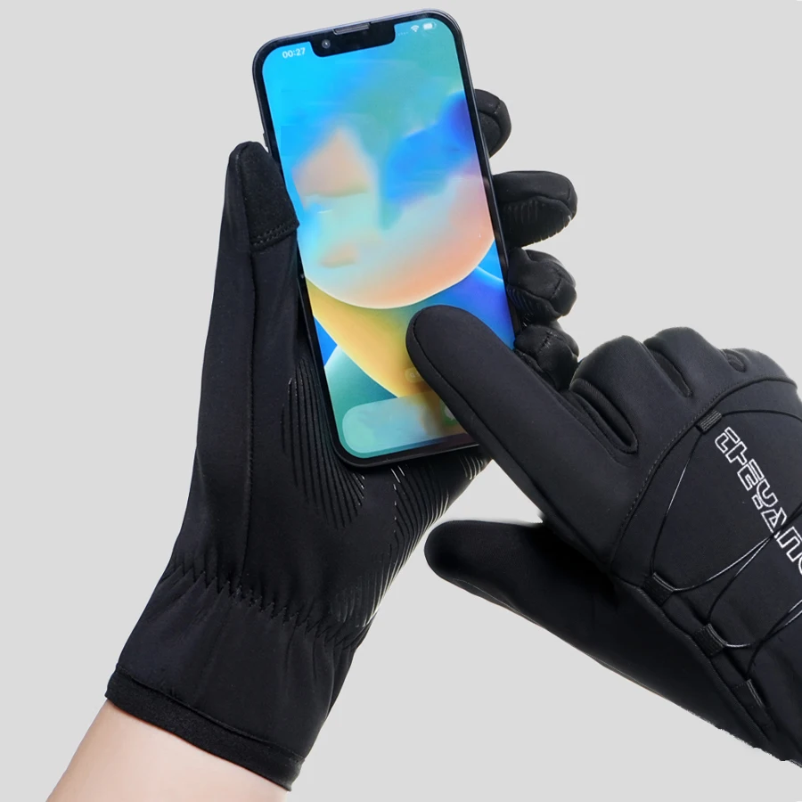 TRALOW 겨울 장갑 남녀 공용 추운 날씨 방한 미끄럼 방지 및 열 보온 러닝 사이클링 스키 스노보드 하이킹용