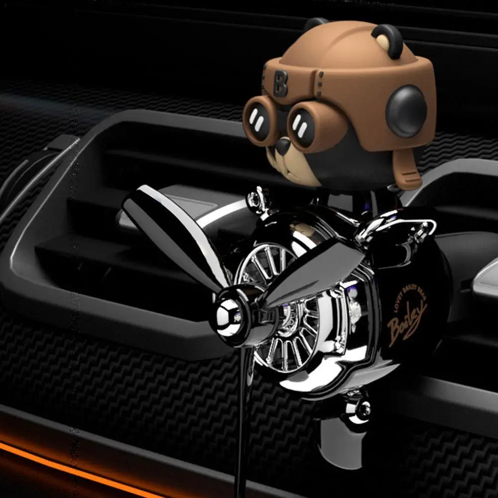 

Car Shake Head Little Bear Pilot Car Air Freshener Perfume Auto Interior Perfume Clip Air Fresheners Car Ornament Accessories