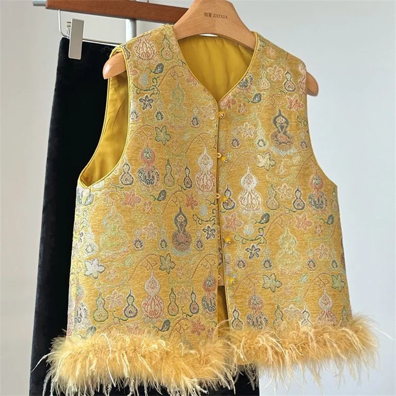 

Women's Jackets Women's Vest New Advanced Sense Cotton Loose Cardigan Vest Women Wear Purple Vest for Spring and Autumn Warmth