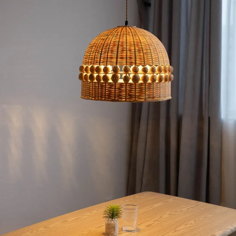 Modern Chinese Style Handmade Pendant Light Minimalist Bamboo Chandeliers for Living Room Dining Room Restaurant Lamp Room Decor