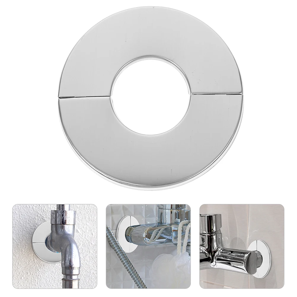 

Split Pipe Round Wall Plate Faucet Trim Valve Cover Stainless Steel Decorative Pipe Cap Shower Flange Wall Split Flange Durable