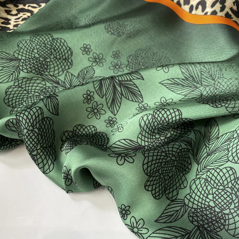 70*70cm Square Silk Scarves Women Foulard Head office Ladies Shawl Wrap Muffler Pareo Bandanna Female Chiffon Hijab Poncho beach