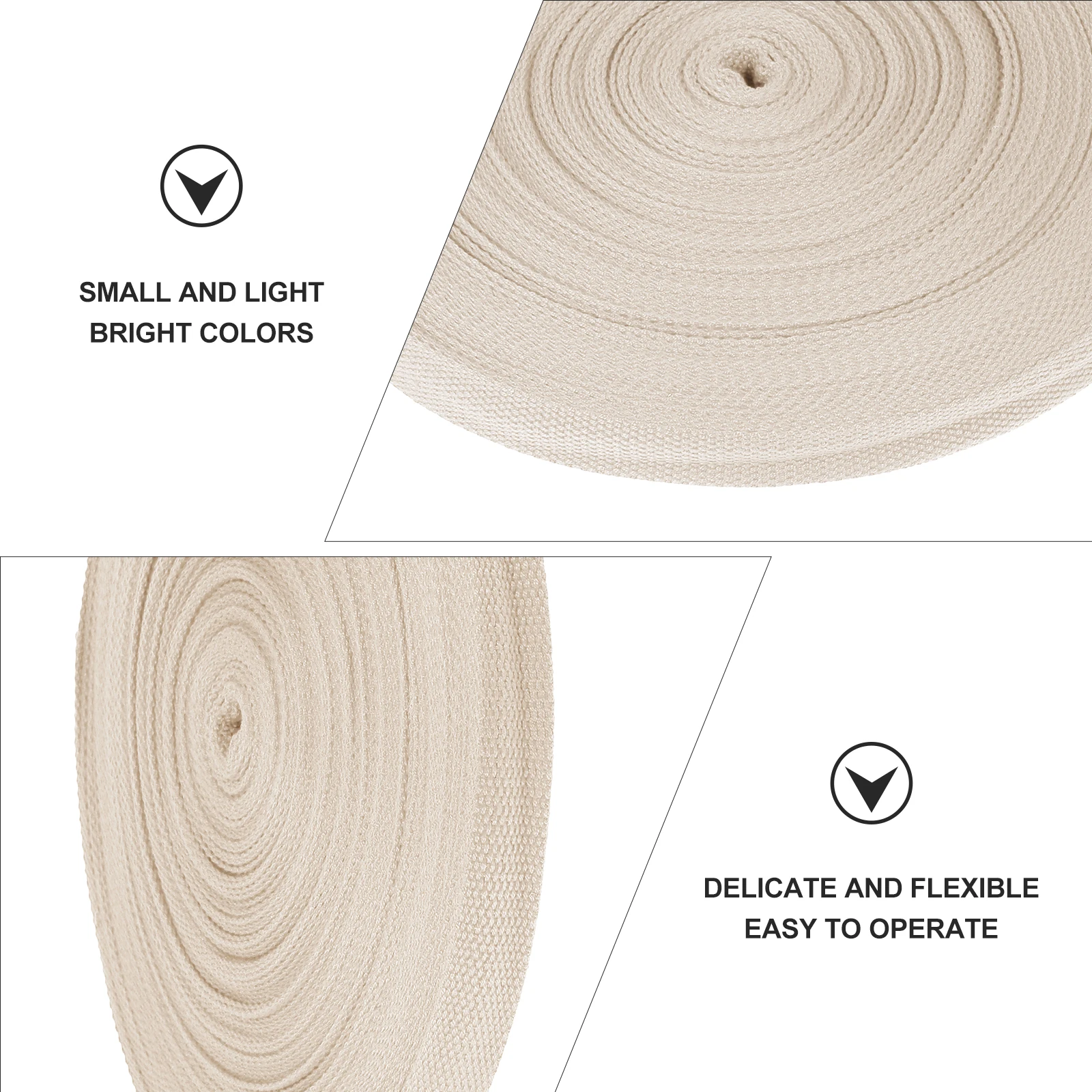 

Cotton Webbing 2cm Bag Strap Canvas Bag Webbing Clothing Crafts Accessories Lightweight Practical DIY H Scene Layout