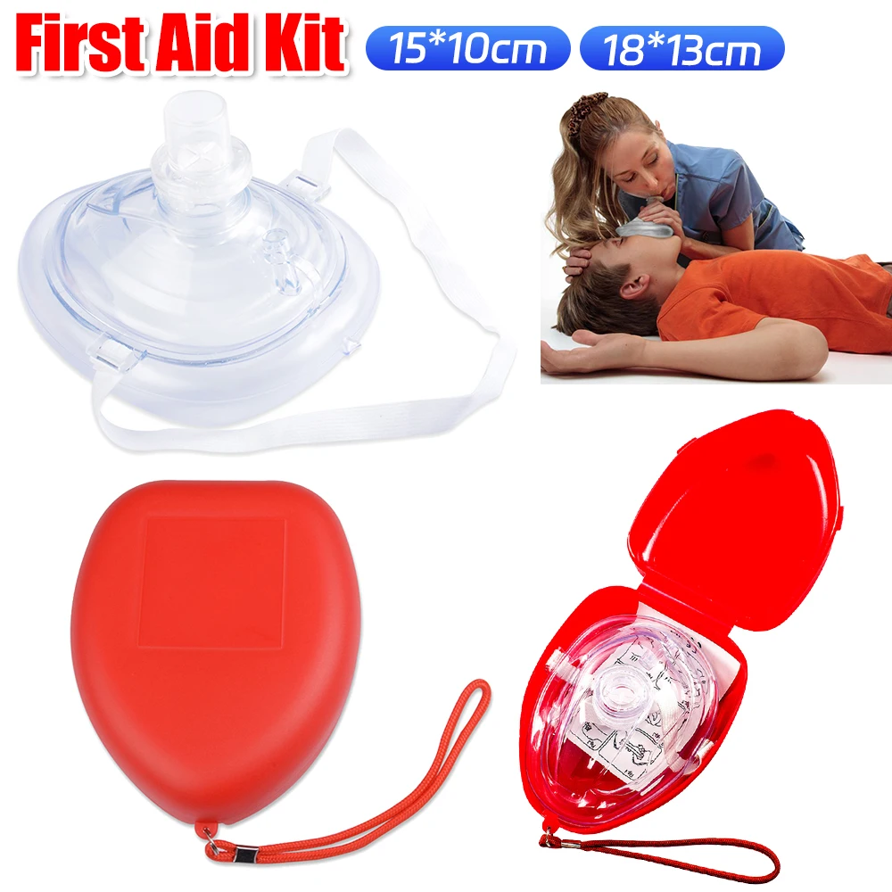 1-10PCS Resuscitator Rescue Emergency First Aid Masks CPR Breathing Mask Mouth Breath One-way Valve First Aid Accessories