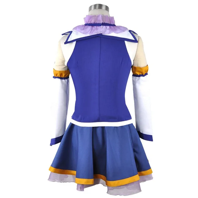 KonoSuba La Benedizione di Dio su Questo Meraviglioso Mondo Aqua Top Abito Uniforme Vestito Anime Personalizza Costumi Cosplay Parrucca mj: 3