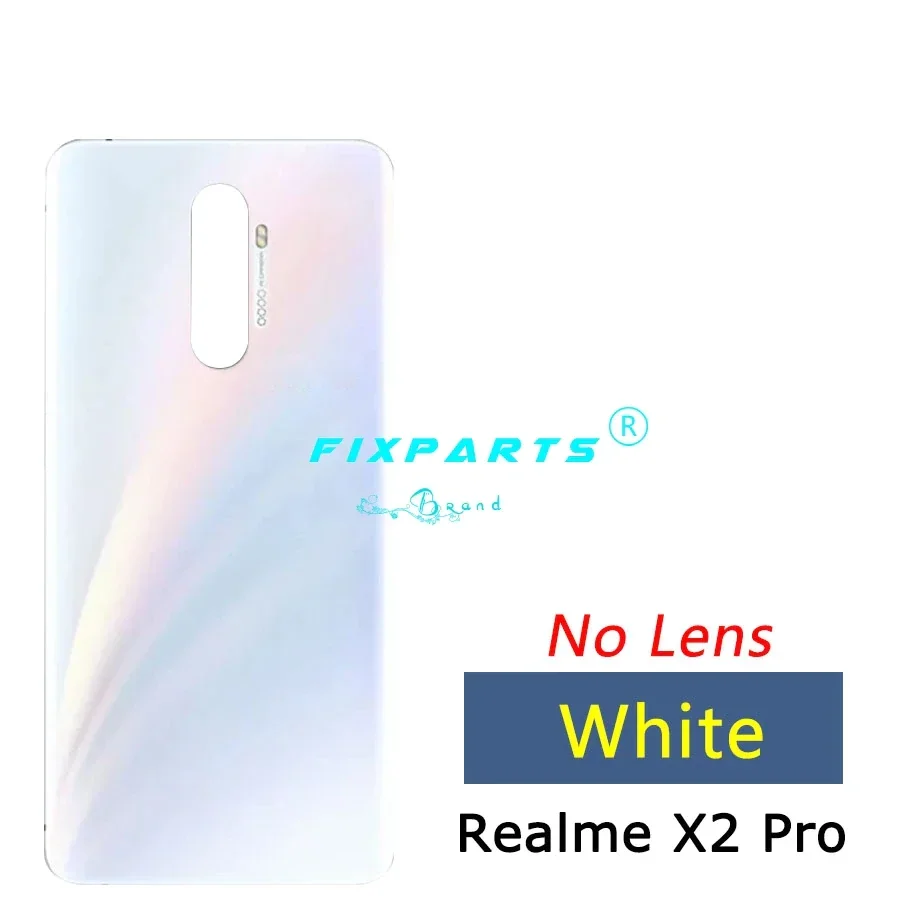 For OPPO Realme X2 Pro Back Battery Cover Rear Housing Door Glass Case Camera Lens For Realme X2 Pro Battery Cover With Adhesive