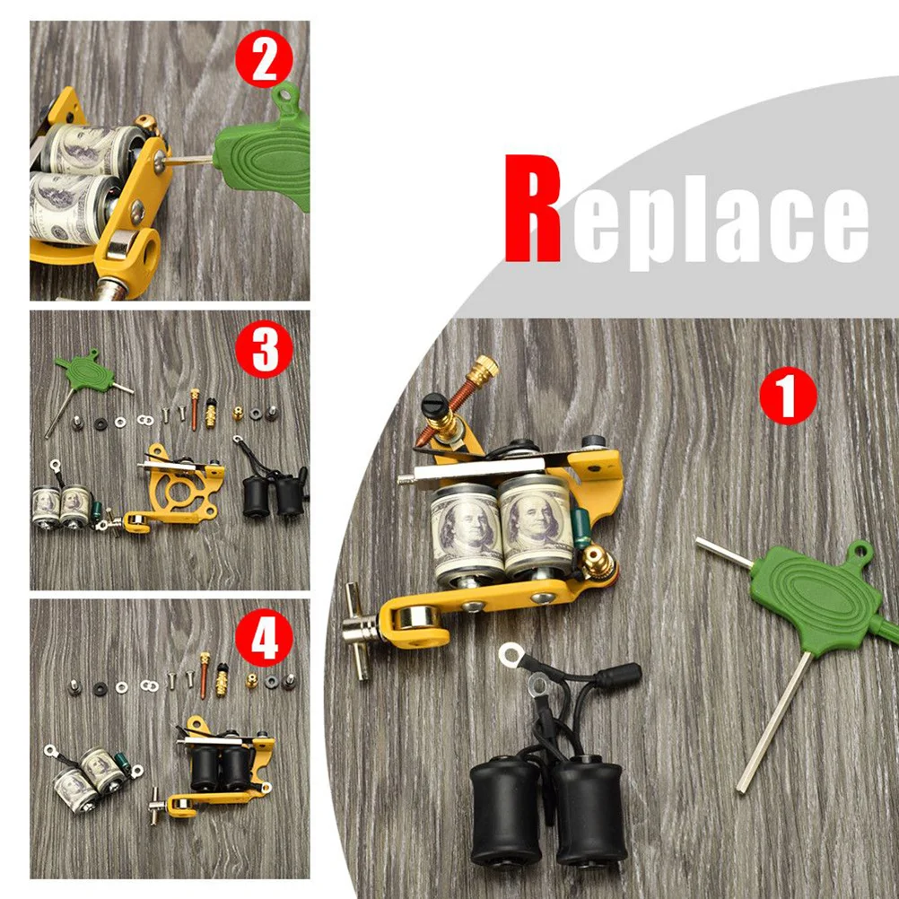 

1Pcs Black Coil Tattoo Machine Lightweight Compact Stable Motor Fast Thermal Diffusion Shader Liner Easy Install Tension Tool