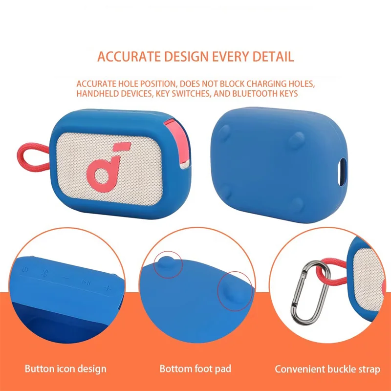 

for Anker Sound Core Select 4 Go Cover Solid Color Earphone Case Silicone Headphone Cover for Anker Sound Core Select 4 Go