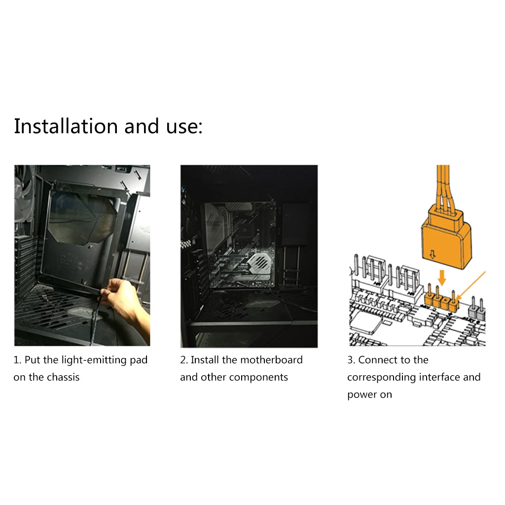 Motherboard RGB Backplate Light Emitting Back-Plane 5V 3 Pin ARGB Desktop Decor Lamp StripATX/MATX/ITX A-RGB Frame Dropship