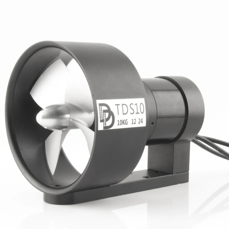 TDS10 850W Pendorong dengan 10Kg Dorong Genggam Motor Listrik 12V/24V untuk Perlengkapan Laut Eksplorasi Bawah Air Kayak ROV
