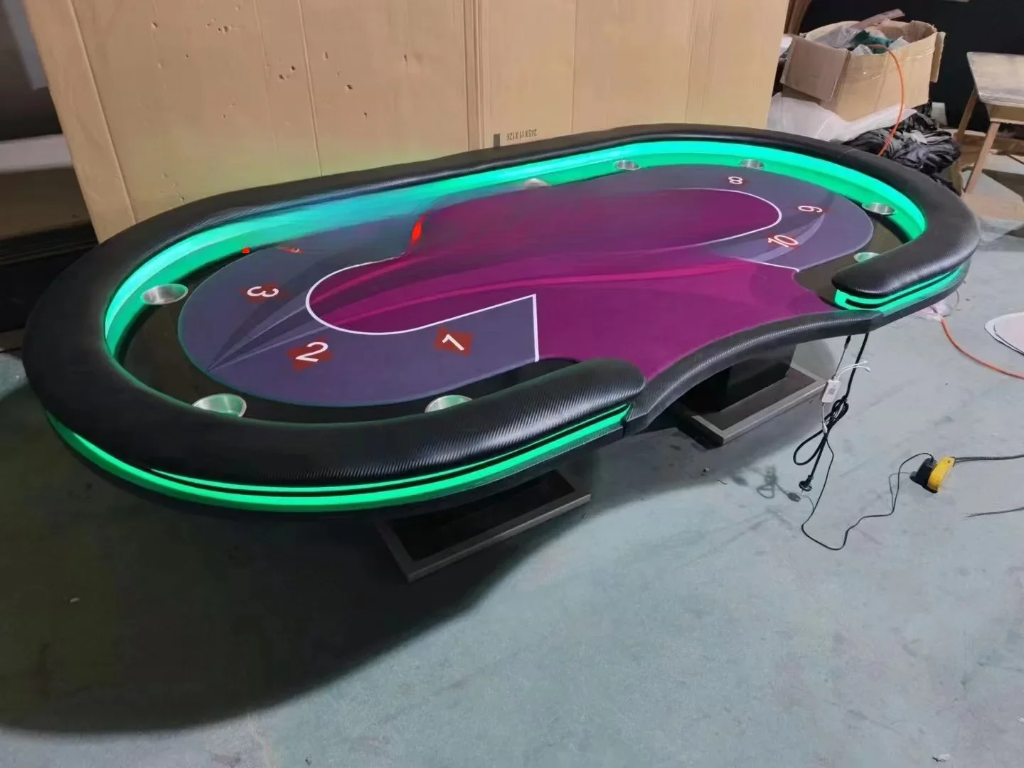 Simple Desktop Folding Iron Foot Texas Hold'em Table Baccarat Table Size Blackjack Roulette