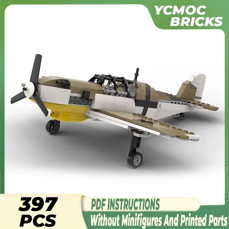 

Moc Building Bricks Military Aircraft Model The Messerschmitt Bf 109 F4 Technology Blocks Gifts Christmas Toys DIY Sets Assembly