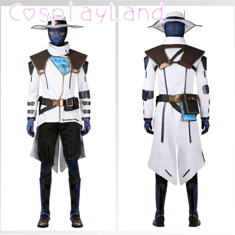 Game Valorant Cypher Cosplay Costume Hat Coat Pants Accessories Outfit Full Set Suit and Individual Items Are Sold Custom Size