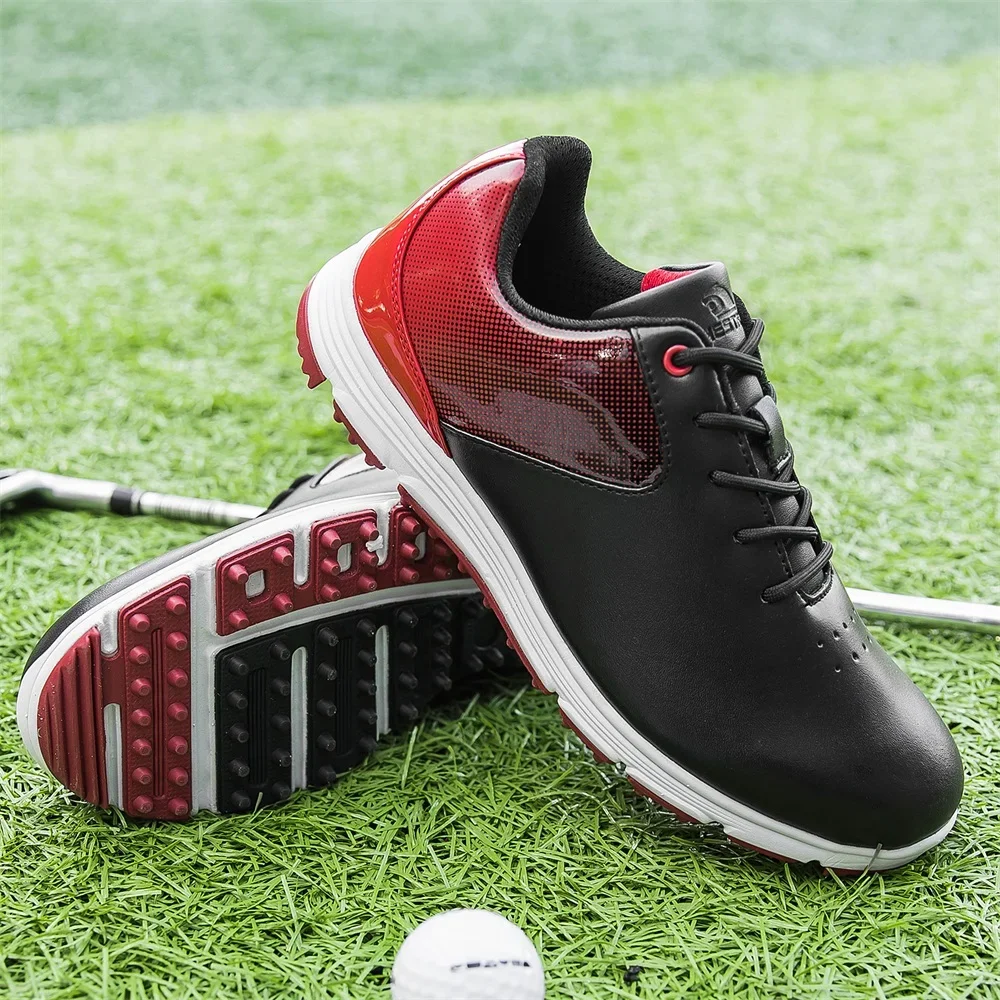 Spikeless Golf Shoes Men Waterproof Leather Golf Sneakers Golfer Grand Training Shoes Comfortable Originals Golf Touring Sports