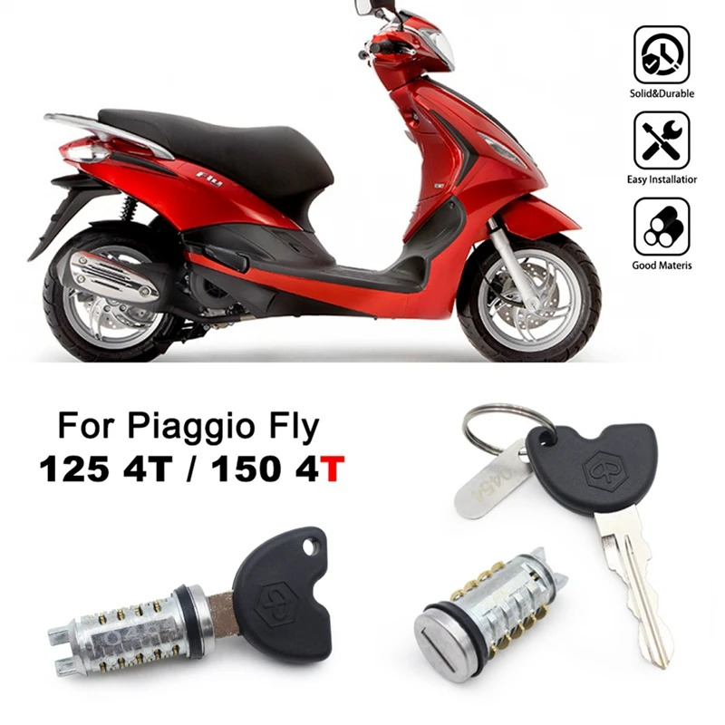 

Motorcycle Ignition Lock Cylinder Set With 2 Keys 573512 For Piaggio Fly 125 150 4T Motorcycle Accessories