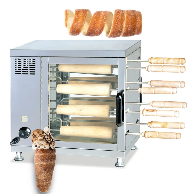 Commercial wood kurtos kalac roll chimney cake machine cone gas grill rotary stick stainless steel fabricants for sale