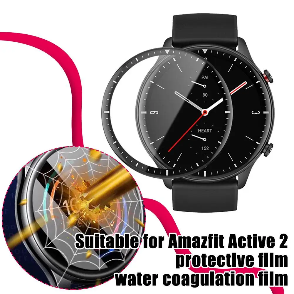 Screen Protector For Amazfit Active 2 Smartwatch Protective Film Clear Soft High Definition Clear Scratch-resistant L3P4