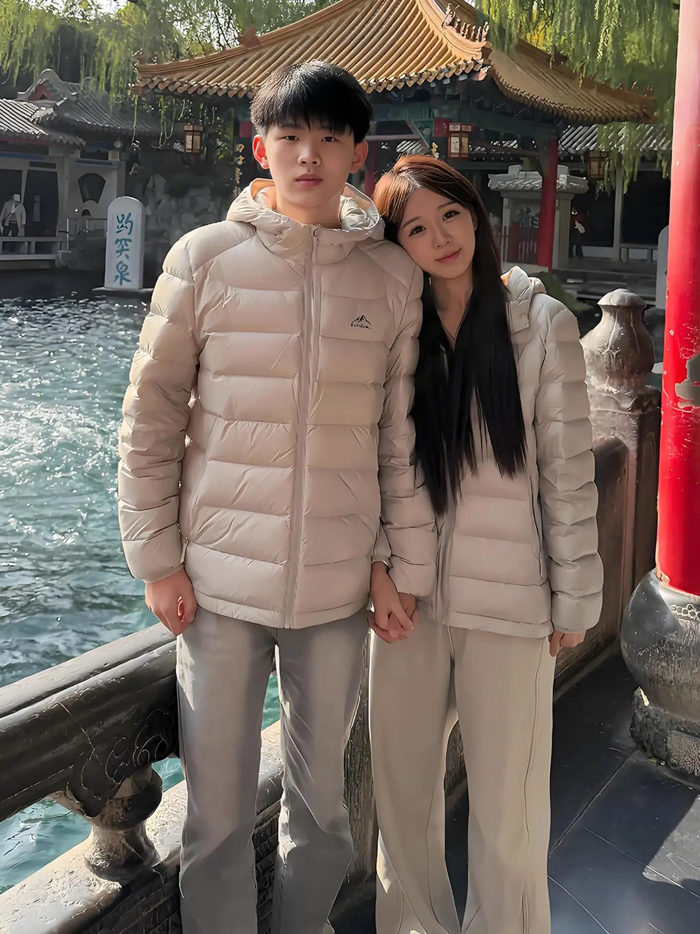 

ey Lightweight Men Women down Jaet Couple Warm Thi Outerwear Winter Korean Sle Ribbed Cotton Anti-Cold Heat-Preserving