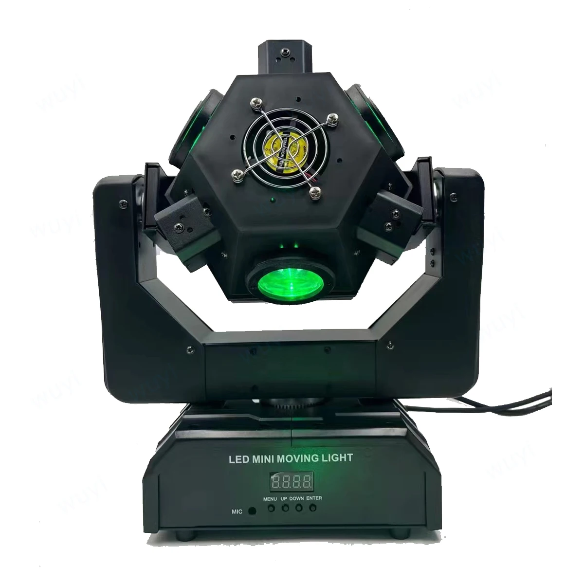 New Multi-effect DMX512 Moving Head LED Light with Beam Strobe RGB Laser Star Firefly Pattern and Voice Control for Disco Party