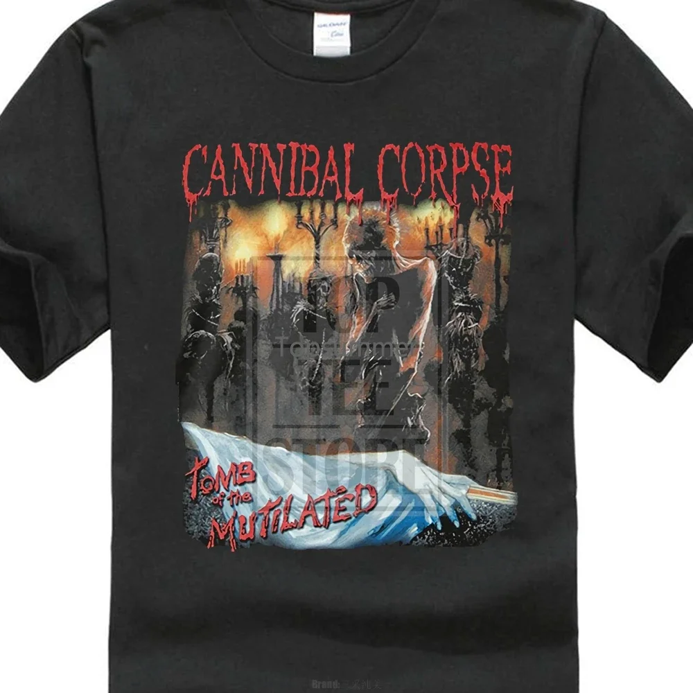 Cannibal Corpse Men'S Tomb Censored T Shirt Small Black