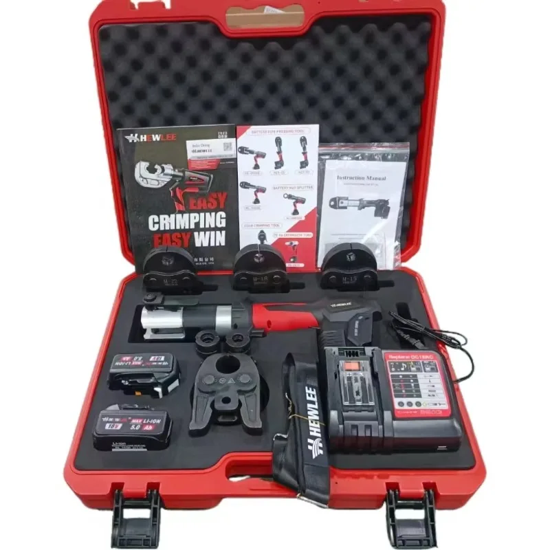 

【Factory Price】HEWLEE HZT-50 High Performance Battery Powered V/U/M Type Pipe Crimping Tool Copper Tube PEX Pipe HVAC Tools