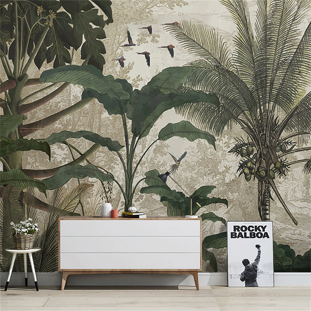 Custom retro forest wall cloth wallpapers for living room sofa TV background 3D mural wallpaper bedroom dining room home decor