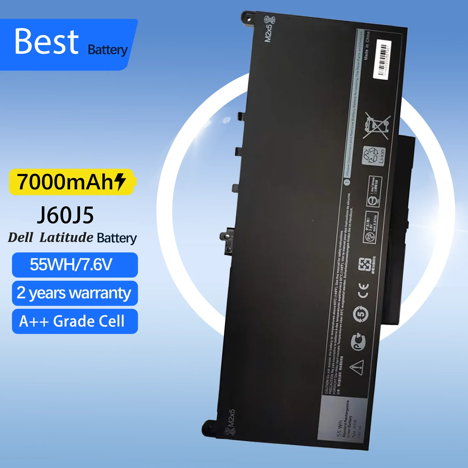 

J60J5 Battery for Dell Latitude 7470 7270 Laptop Battery 1W2Y2 0MC34Y MC34Y R1V85 242WD GG4FM WYWJ2 451-BBSX BBSY